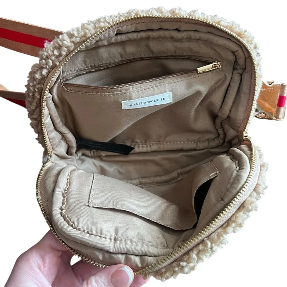 Anthropologie Libbie Fleece Belt Bag‎ / Sling Bag
